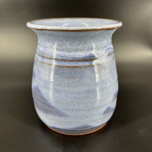 Steve Ashley Studio Art Pottery Blue Glazed Vase Stoneware Signed